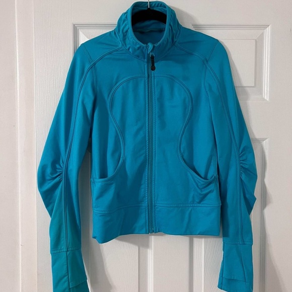 lululemon athletica Jackets & Blazers - Lululemon Blue Exercise Track Jacket Size 4